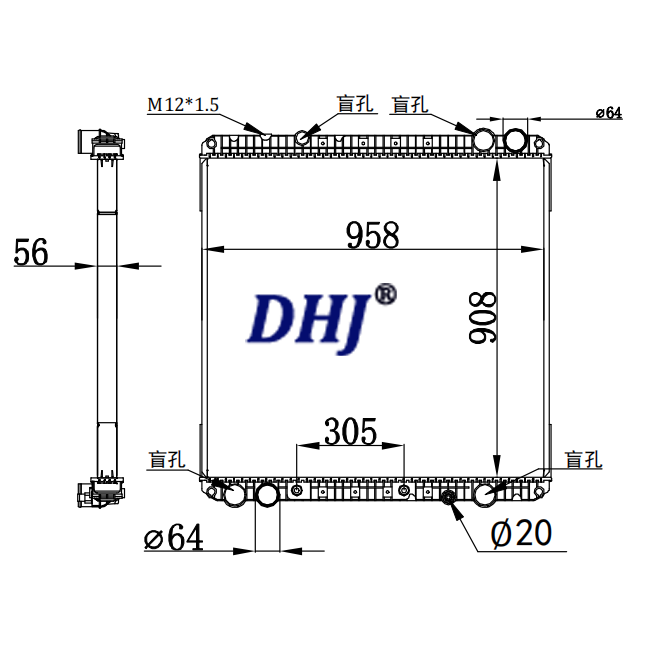 238809 0530675001,3S0580800001,MOD3S0580800013,0530990015,3S0580800011,Freightliner Volvo Radiator