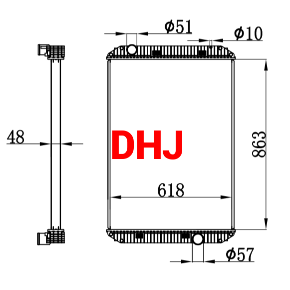 Freightliner Radiator FL50 FL60 FL70 FL80 0519756000,EX03AH00105SP,0516238000,051675000,0516756000, 1AH00074S, 2A1100029,2AH00061,310061T,3AH00105SP,A0516009000,A0516238000