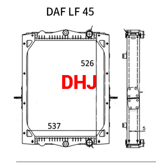 DAF LF TRUCK RADIATOR 1407721 1403273R 1403273 1407721R 61445A 1403273A 1407721A