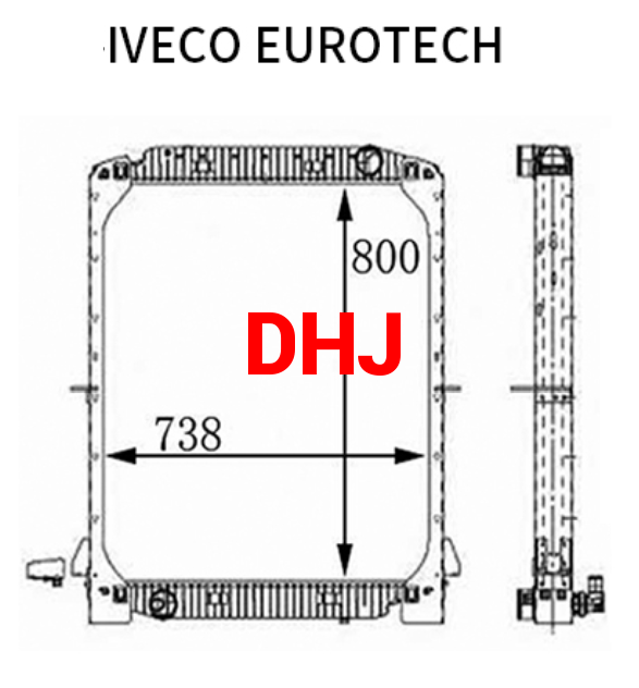 IVECO EuroTech radiator 93192909 93160529 41008464 61973A