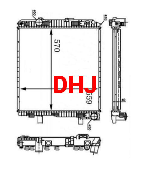 BENZ ATEGO radiator A9705000403 9705000403 MB 62794 62794A BHR N8900001