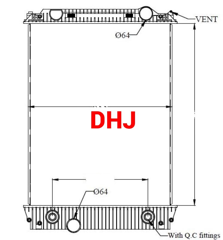 Freightliner/Sterling Radiator-Fits:L7500,LT7500,L8500,LT8500 Sanitation Trucks BHTC3160, 0525990003,