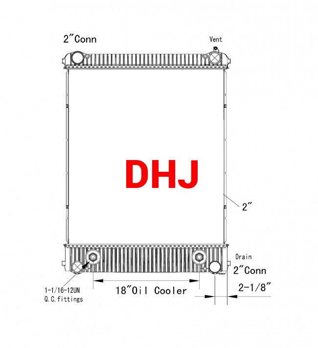 Freightliner Radiator Fits:M2 M2 11 BHT74663, BHT74667, BHTF2506, F2506, BHT73814, BHTD2332,