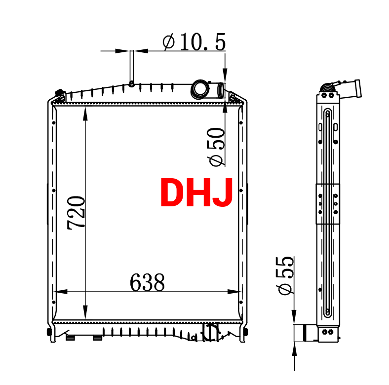 HINO truck radiator oem 242000-7771