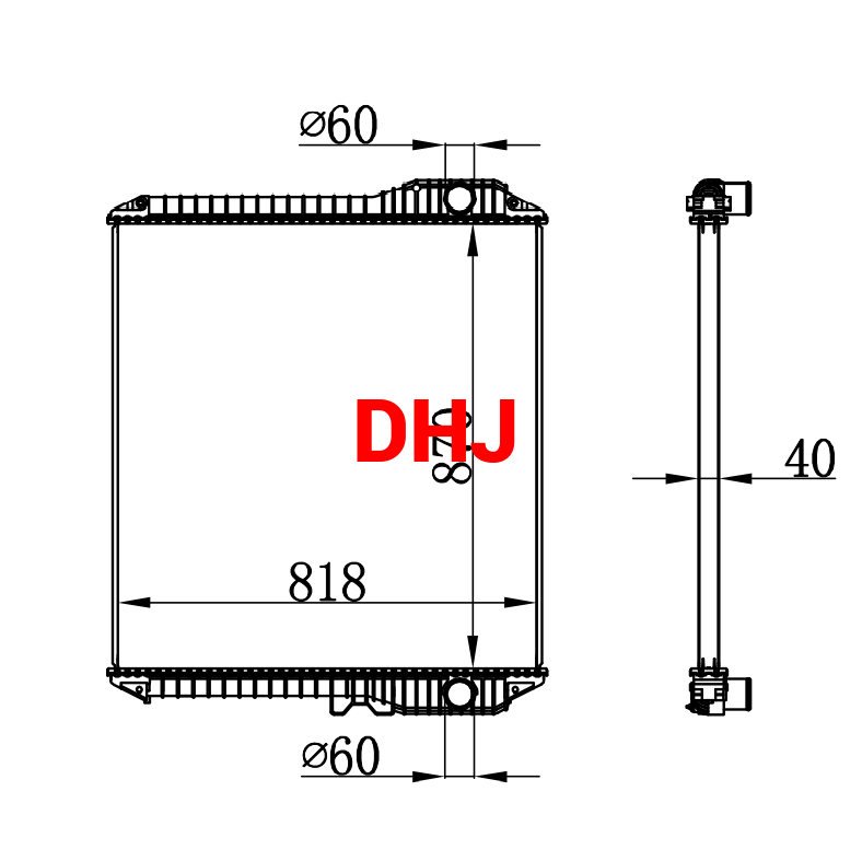 HINO 700 12- MT truck radiator