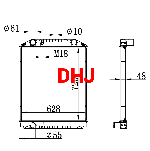 HINO NEGM P11G MT truck radiator