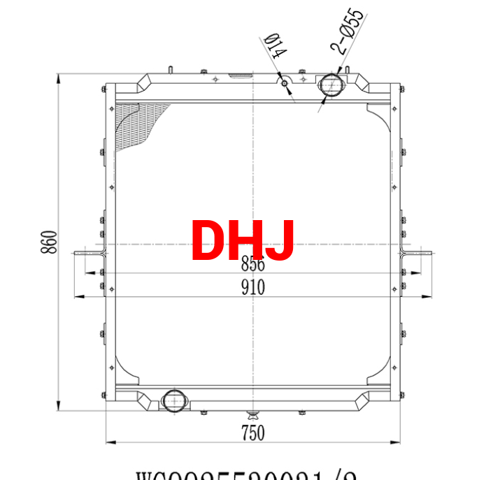 Sinotruk HOWO A7 radiator, WG9925530031 WG9925530032