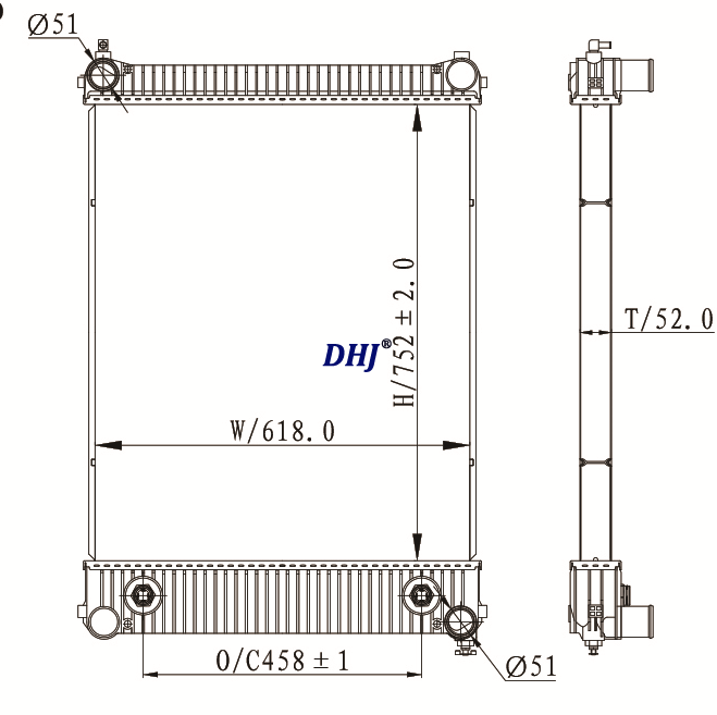 Freightliner Radiator,BHTE6362,BHT74675,BHT74671,BHTD4725,BHTB8008,BHTD9439