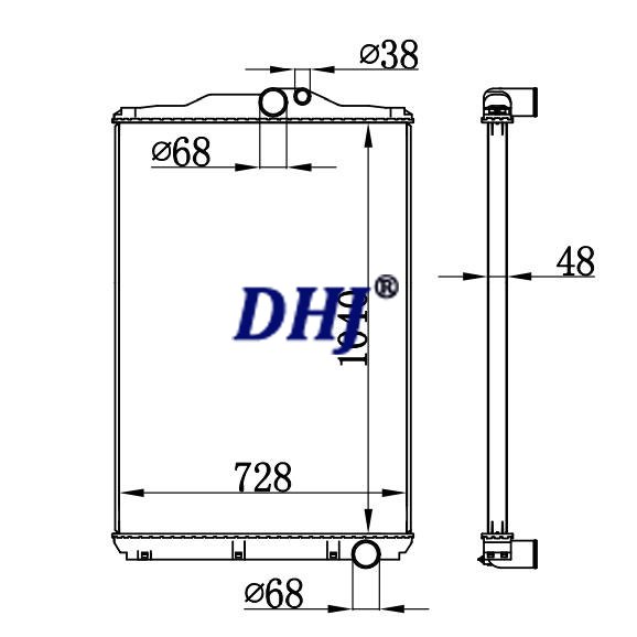 ME413056;ME417754,MITSUBISHI FUSO 6M70 TRUCK RADIATOR