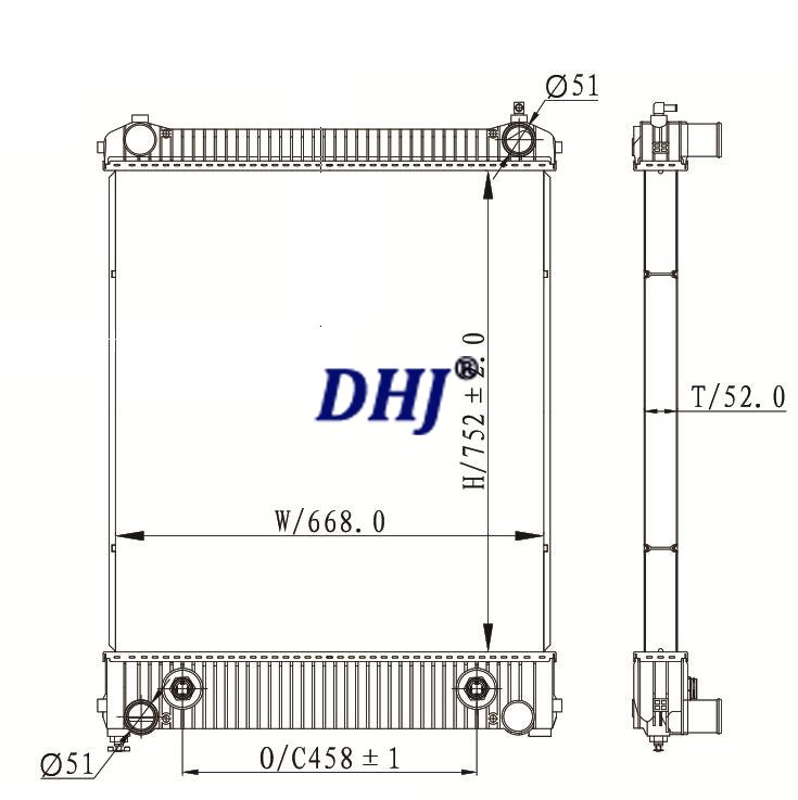 Freightliner M2 106 Business Class 03-07 Radiator,Bht91657 FRE42,BHT91665,91665,91657