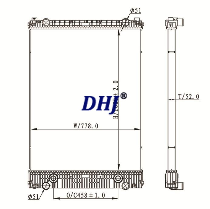 Freightliner M2 106,108SD,114SD truck Radiator,BHTV9208001,BHTV9208002,BHTW2363001,BHTW2363002,HDC010