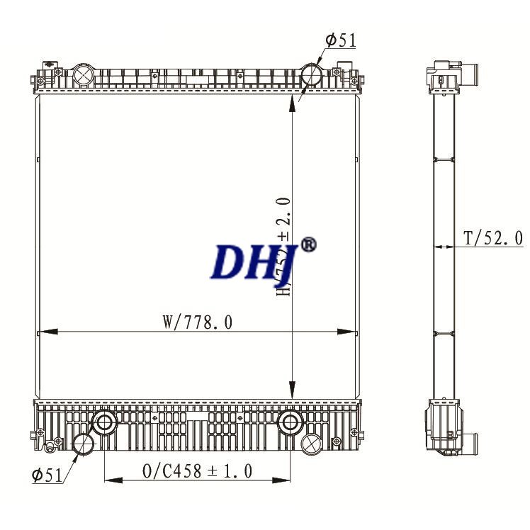 FREIGHTLINER M2 & 106 BUSINESS CLASS RADIATOR,900052,900052ST,900052PT,611RA952,RA952,238616,SC23