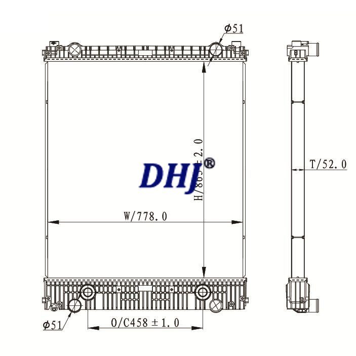 Freightliner/Sterling M2/106 Business Class&Acterra Radiator,238614,BHTR6072001,BHTR6072100,BHTT3