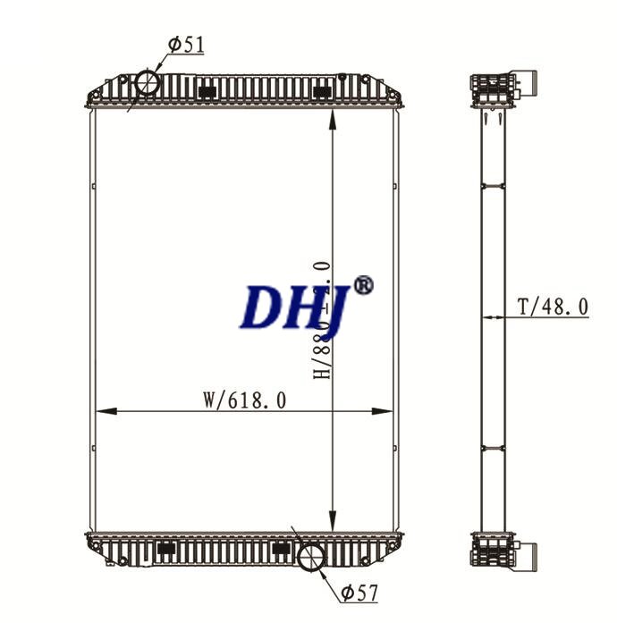 Freightliner FL50,FL60,FL70,FL80&FL90 Radiator,0519756000,EX03AH00105SP,0516238000,051675000,0516756000,1AH00074S