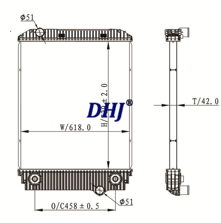 Freightliner Radiator for FL50 to FL90 SnowPlow,Thomas School Bus &other models,EX03AH00319SP, 1A