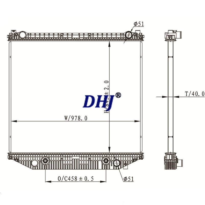 Freightliner/Sterling Radiator for M2 Series,Sterling & Western Star,BHTR6029001, BHTN4350001, 05