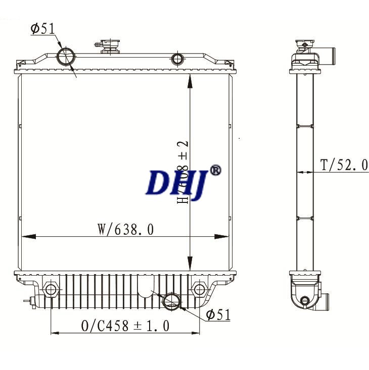 Freightliner radiator for Fedex / UPS Step Van w/AT without frame,HD200018,HDC010161,HDC010161PAF,HDC010160,HDC010662,HDC010663,HDC010379