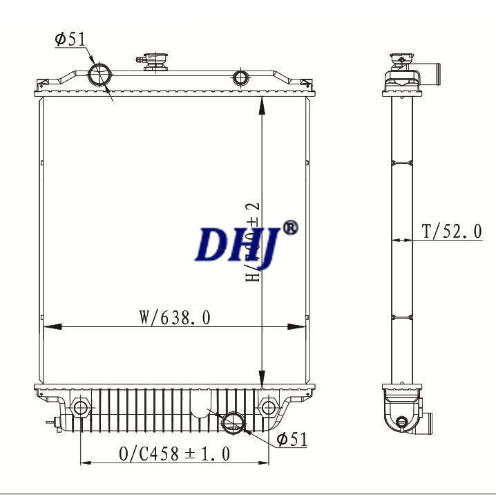 Freightliner Radiator for MT45 & MT55,1003666,1003597,1003599,1003566,VAB1003599,VAB1003597,VAB10