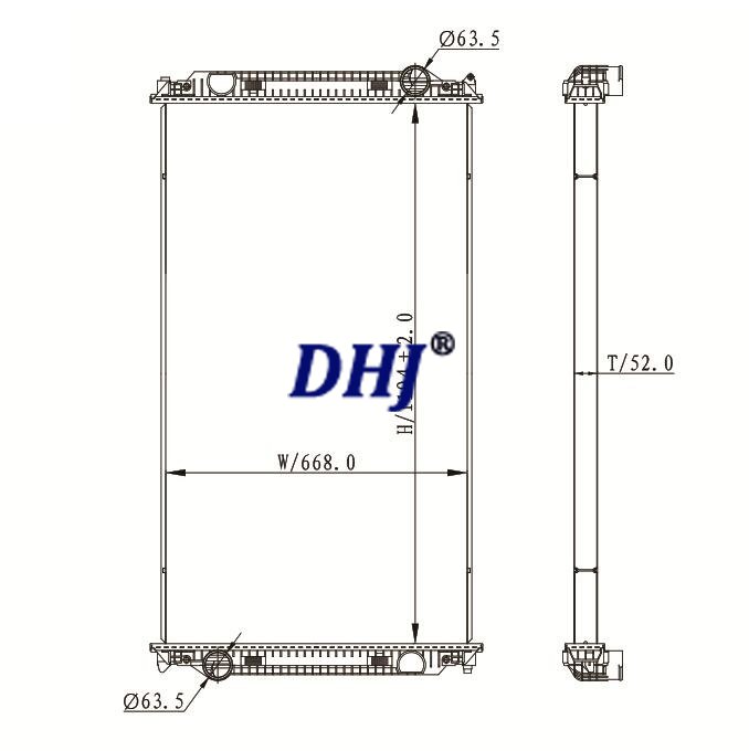  Freightliner Argosy Truck Radiator,BHTB9384 BHTB5292 5293 BHTD  2001-1713 BHTD9576 BHTC8987 UN6727, Bhta6724,Bhta6725002,Bhtb4763002