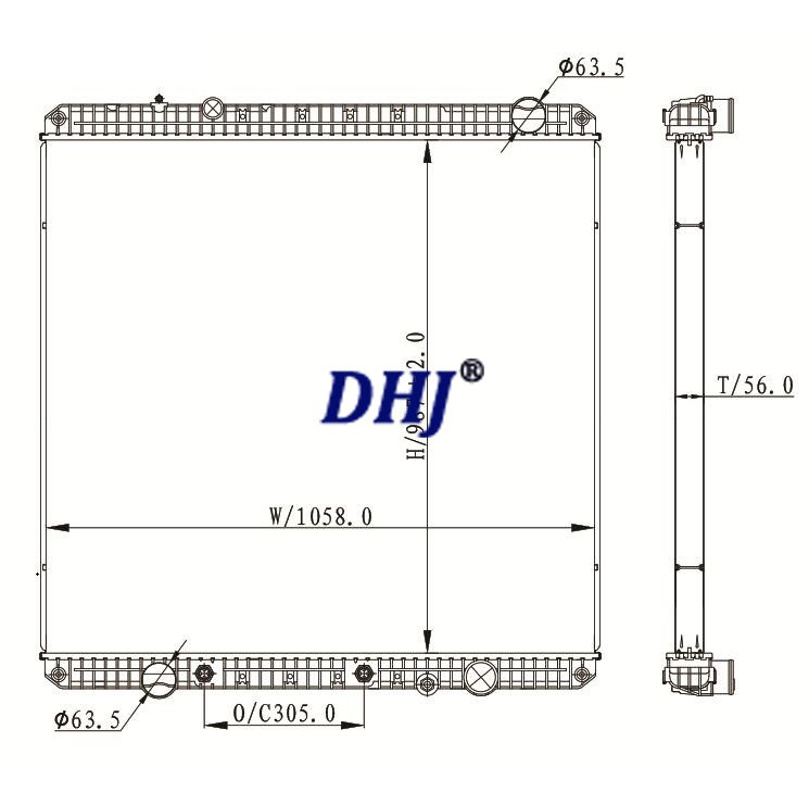 Freightliner Radiator FOR Coronado CC & CD,0528637003,0529621001,0529621003,0529621007,0530350003