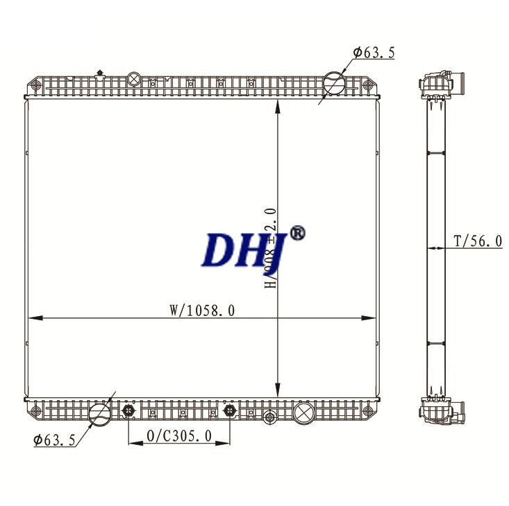 Freightliner 114SD truck Radiator,1A0209940003,A0530356007,3A0579240003,0530352007,0530987001,0530987