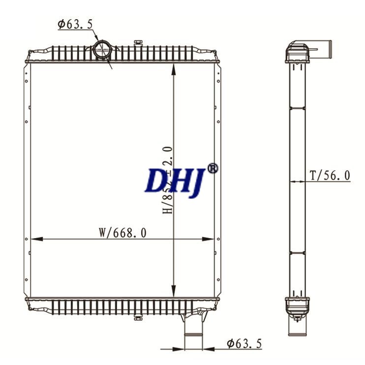 International/Navistar Radiator FOR 8600,8600i,9100,9100i,9200,9200i,9400,9400i,9900i,2508688C92,2508694C91,2588057C91,3580887C91,3S11542,3S11543,2505699C1