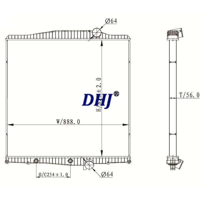 Mack/Volvo Truck Radiator for PNG Dump Truck,VN780,3MF5553M,3MF5553M2,3MF5580M,3MF5580M2,25176169,851