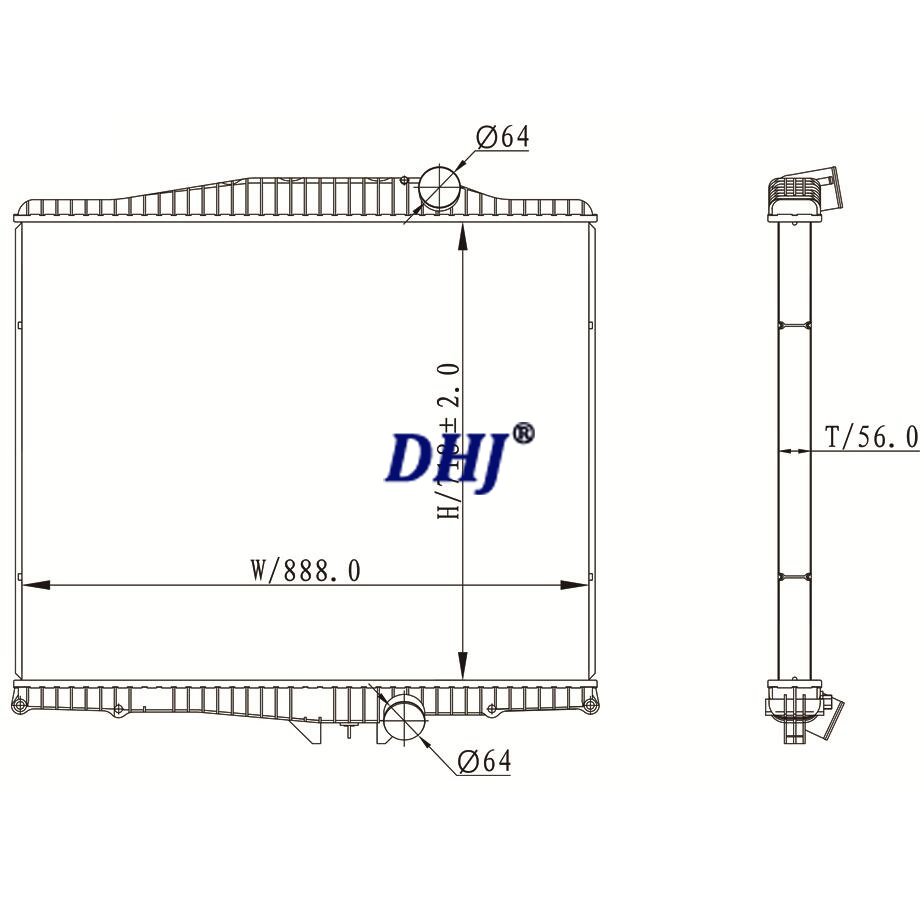 Mack/Volvo VHD Truck Radiator1003499,20408580,01010801,1050029, 20408590,VOL18,CTVTM82023,CTVTU82023,S8018,TR9292,800018,800018ST,800018PT,437434P