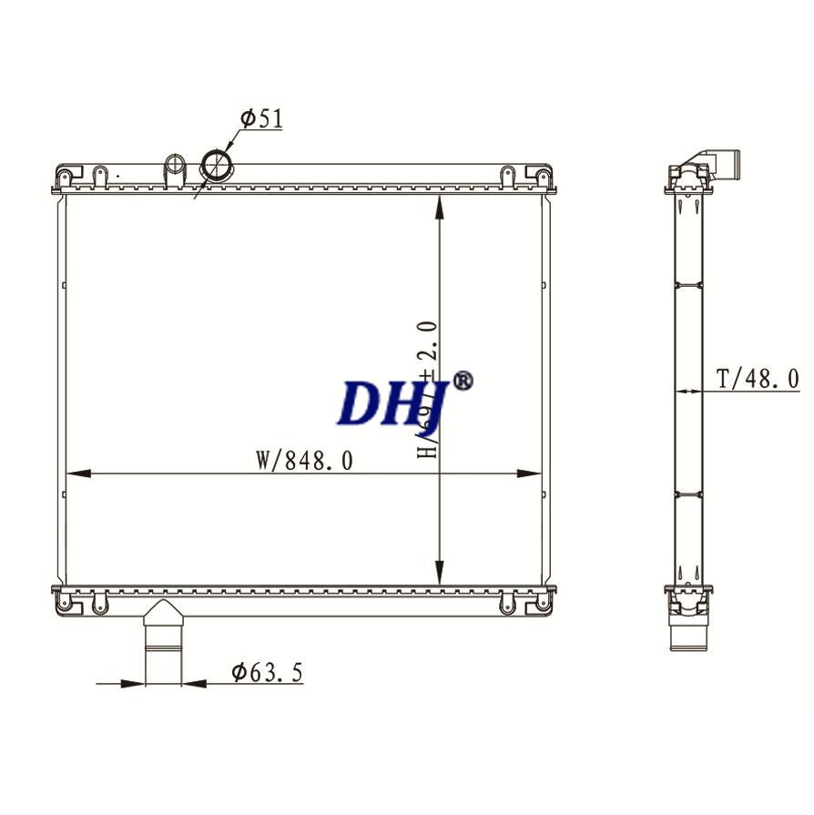 Mack CV613,CV713,RD,RD600,RD688S,RL,RS Truck Radiator,25173861,1003347,1102085,20961102295,1003458,1003488,1003488F,1102138,1102138A,20961102101