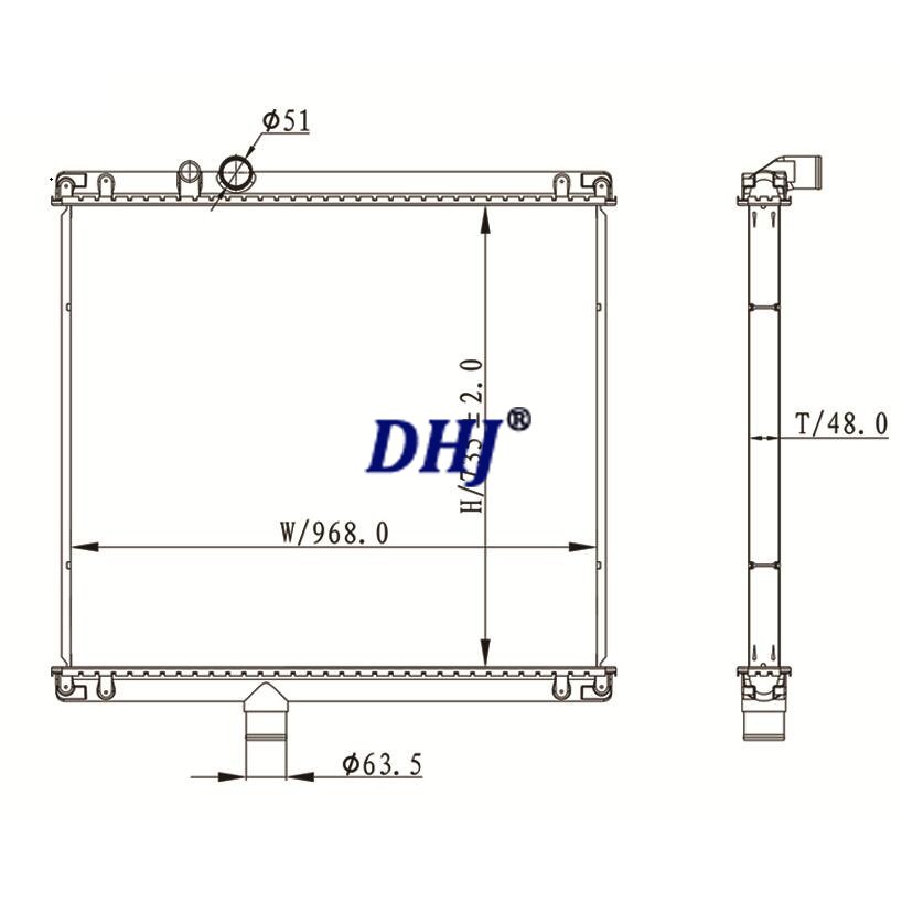 Mack/Volvo CH Truck Radiator,1003596,20961102319,1102319,25170519,20013005,BT7155,7300-05,437155P