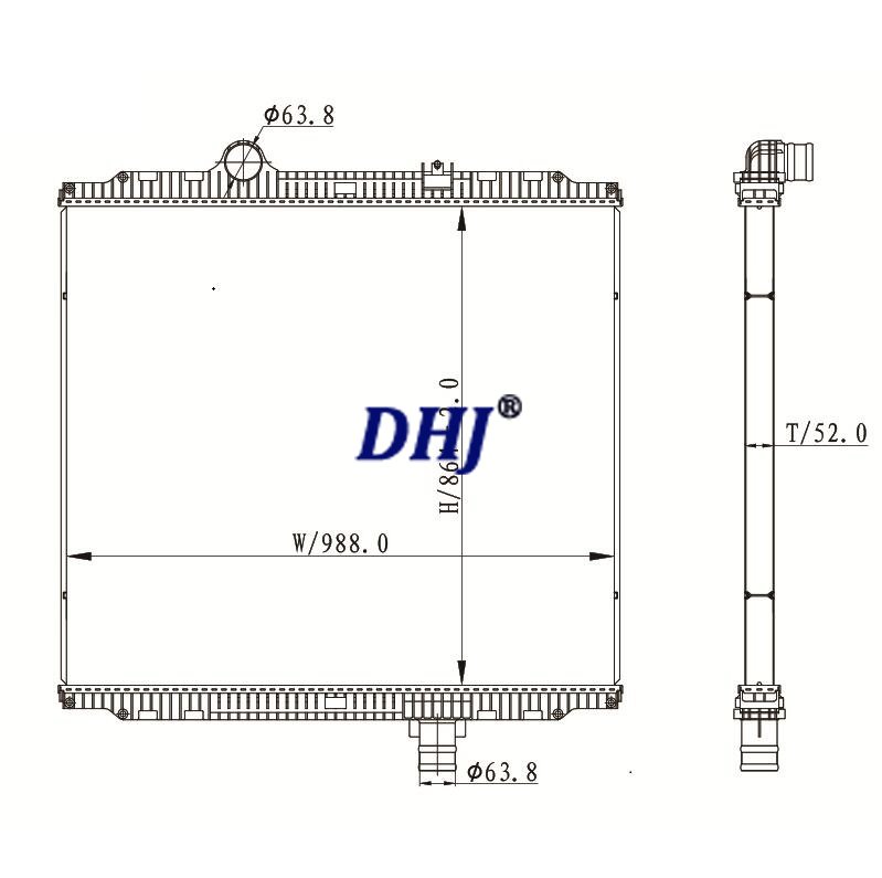 Kenworth/Peterbilt T680,T880,T2000,365,367,387,587 Truck Radiator,559168,559168A,FLX000526,LT1063,200