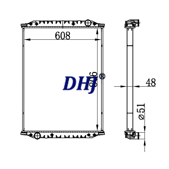 1324253 1628616,DAF/Credo truck radiator