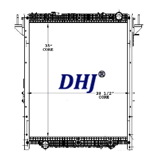 TXE 1003850D genuine Freightliner radiator with frame,TXE 1102843C TXE1004004B TXE1102837C 437560PF