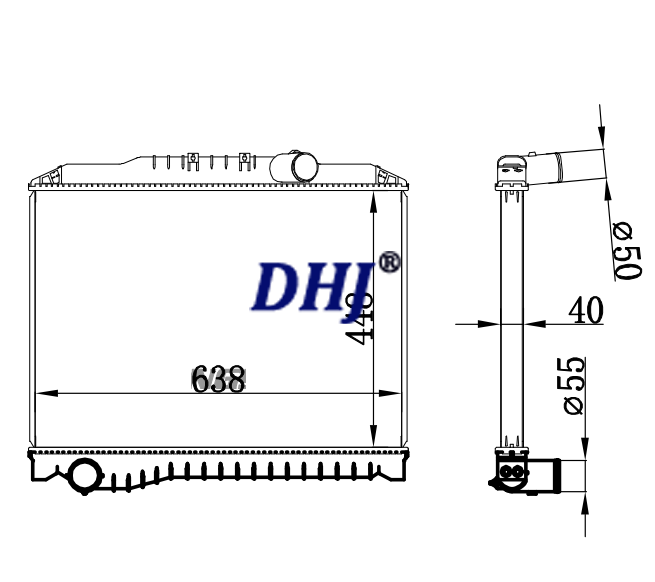 16041-E0550 16440-9171A 16080-6270,HINO Truck Radiator