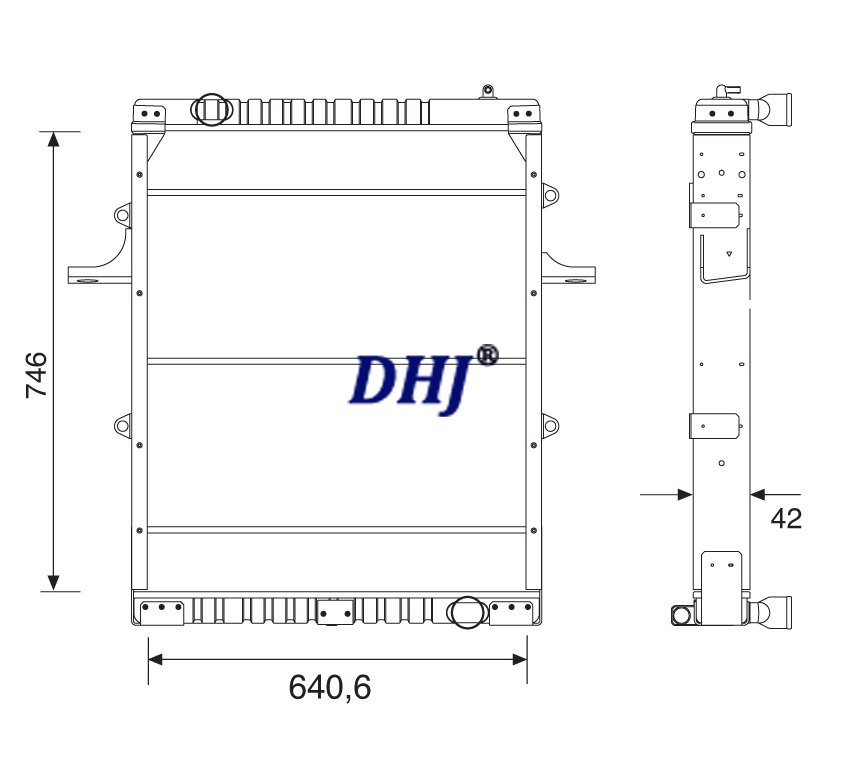 2RT121253A 2UC121253 98HU8005LABA XC458005DA, FORD CARGO Radiator