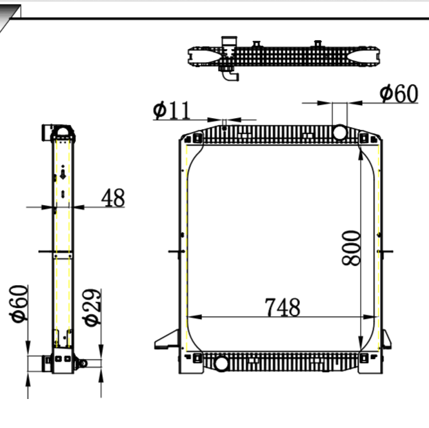 IVECO EUROTRAKKER truck radiator E.35 92- MT