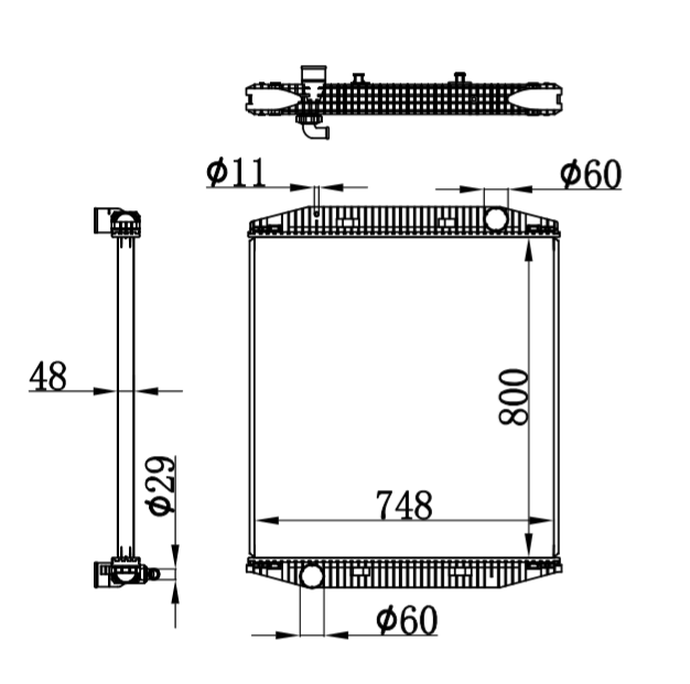 IVECO EUROMOVER RADIATOR OEM:8139294/9310529 E.24 92-98 MT NISSENS:619730