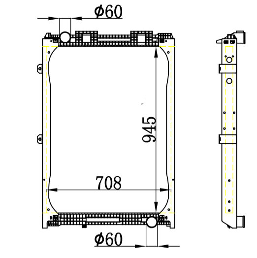 MAN F 2000 radiator oem 81.06101.6407 81061016407 81061016438 81061016423 22588 30860 81061006229