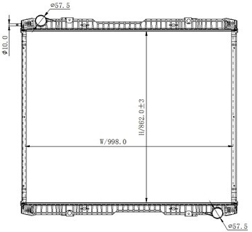 Radiator for SCANIA R(04-)64067A 1527653 1741588 1769997 1784616