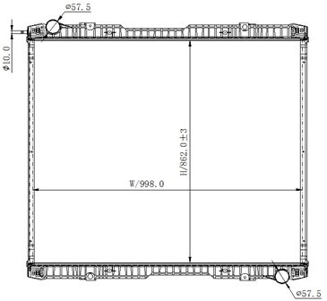 Radiator for SCANIA R(04-)64067A 1527653 1741588 1769997 1784616