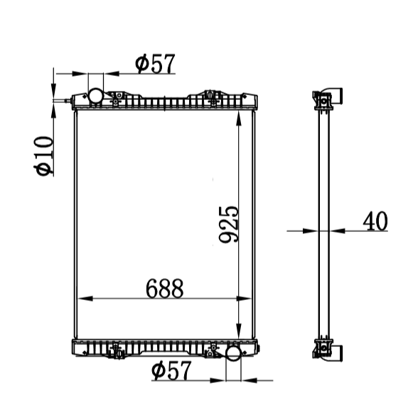 scania BUS 380 04- MT radiator