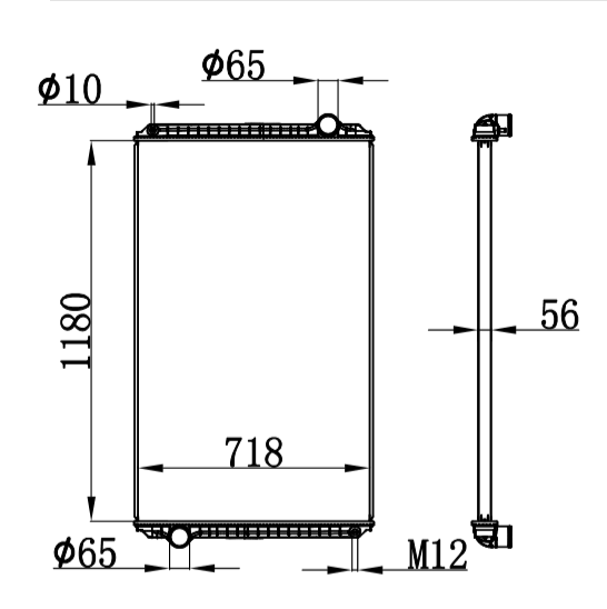 INTERNATIONAL F5070 RADIATOR OEM:1699168091/3548758092 L F5070 L66 14.9L 98-99 MT