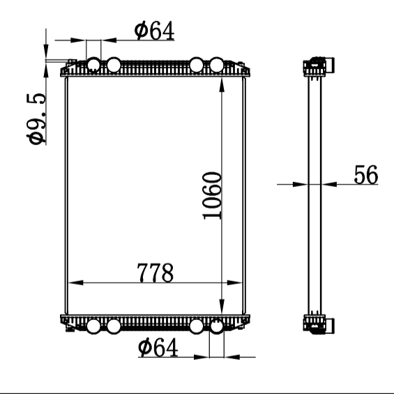 FREIGHTLINER COLUMBIA RADIATOR 376761561 BHTD0530 BHTD0635 BHTE7244 U3933001