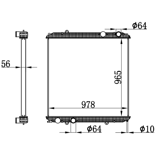 FREIGHTLINER CORONADO RADIATOR BHT25323 BHTB5323 75080 811.46126 B5323 C8989 376761601