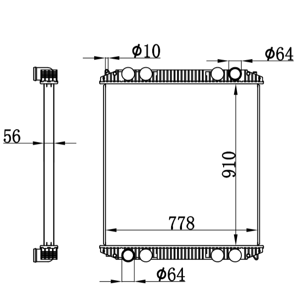 FREIGHTLINER MAOTORHOME MT RADIATOR