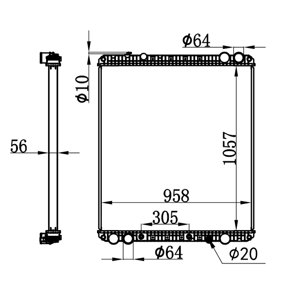 FREIGHTLINER 08 RADIATOR 0529917003 0527749003