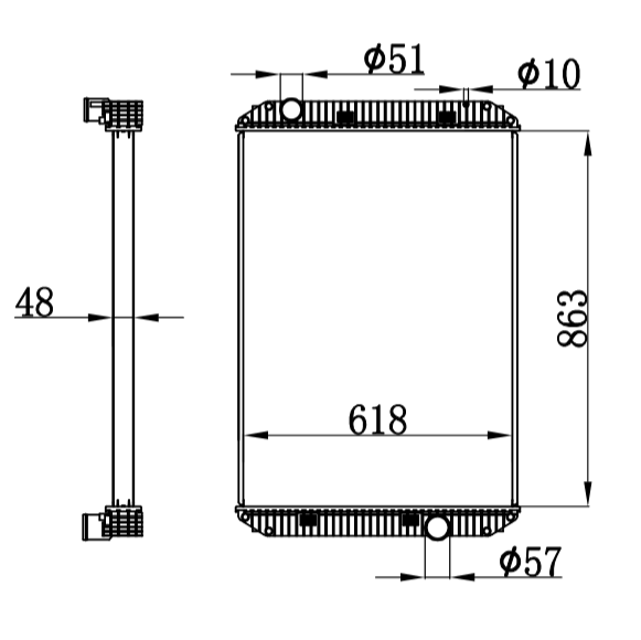 FREIGHTLINER CENTURY RADIATOR 0520514001,BHTA9986,BHTA9988,BHTD9546,BHTA4950,A0519870011, A0519870002