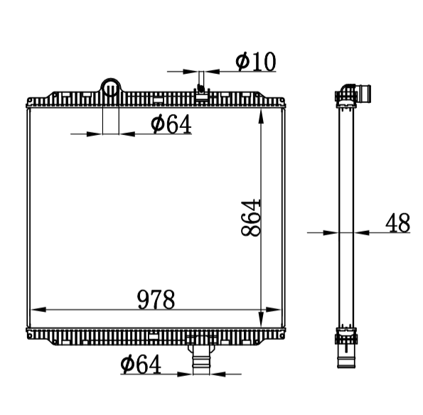 KENWORTH T2000/PETERBILT RADIATOR N3994001,N3994002,F3161221202010,F3161221122110,F3161221202110, F31