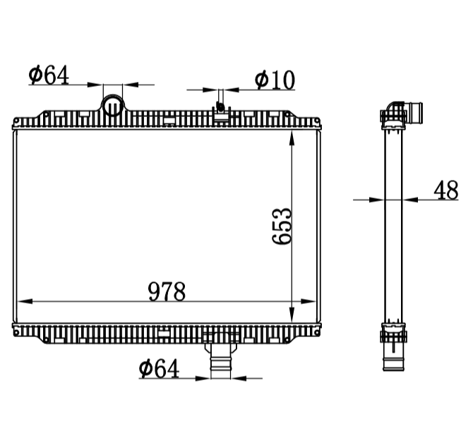 KENWORTH T400/PETERBİLT RADIATOR LT9157,9157,633RA9157,RA9157,KEN30,KW69SHORT,619RA051,U3500001,W0264001,W0264002,F316164,F3161641101210,633RA041,RA041,HD205001,20013809,SPI20013809,ABPN2020013809,770049,70049ST,770049PT,437420,437420P