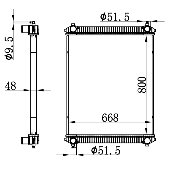 FREIGHTLINER 08 RADIATOR BHTB9696,BHTB9705,B9705,FRE41,B9696,D9454,BHTD9454,91655,BHT91655,BT8185,BHT91663,91663,BHT91642,91642,BHTD2346,D2346,BHTP5943001,P5943001,FR8185